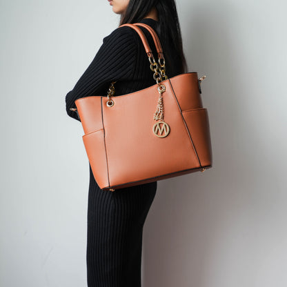 MKF Collection Bonita Tote Handbag with Wallet - Orange
