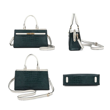MKF Collection Colby Satchel Bag Stylish Vegan Leather Elegant Purse - Teal