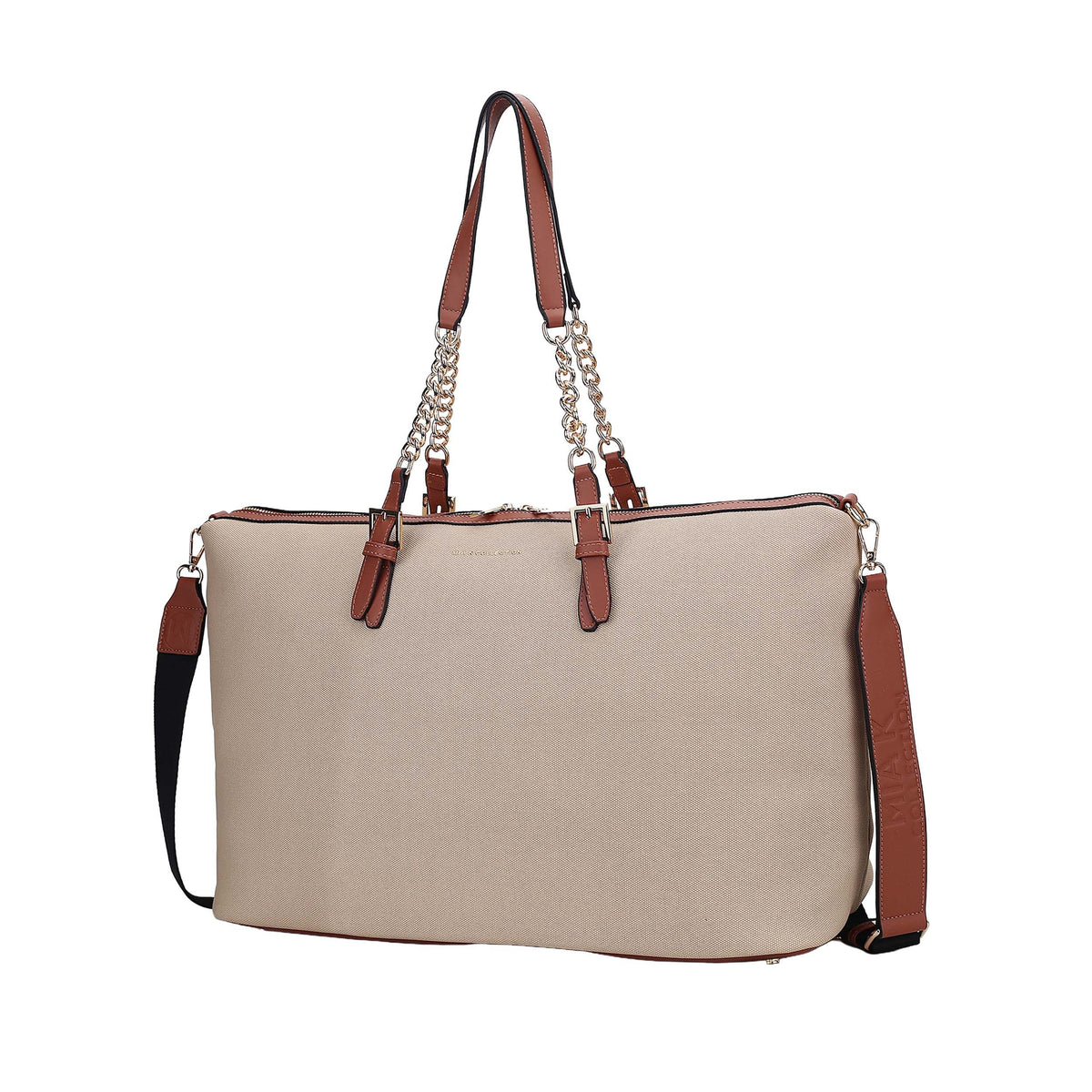 MKF Collection Zephyra Weekender Duffle Bag - Dark Beige