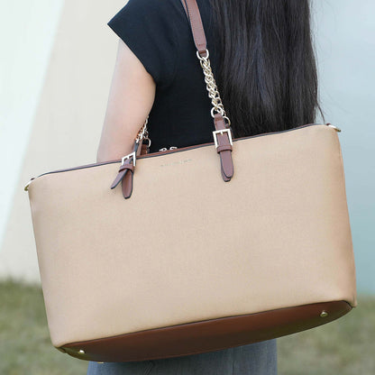 MKF Collection Zephyra Weekender Duffle Bag - Dark Beige