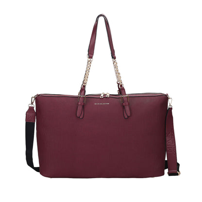 MKF Collection Zephyra Weekender Duffle Bag - Burgundy
