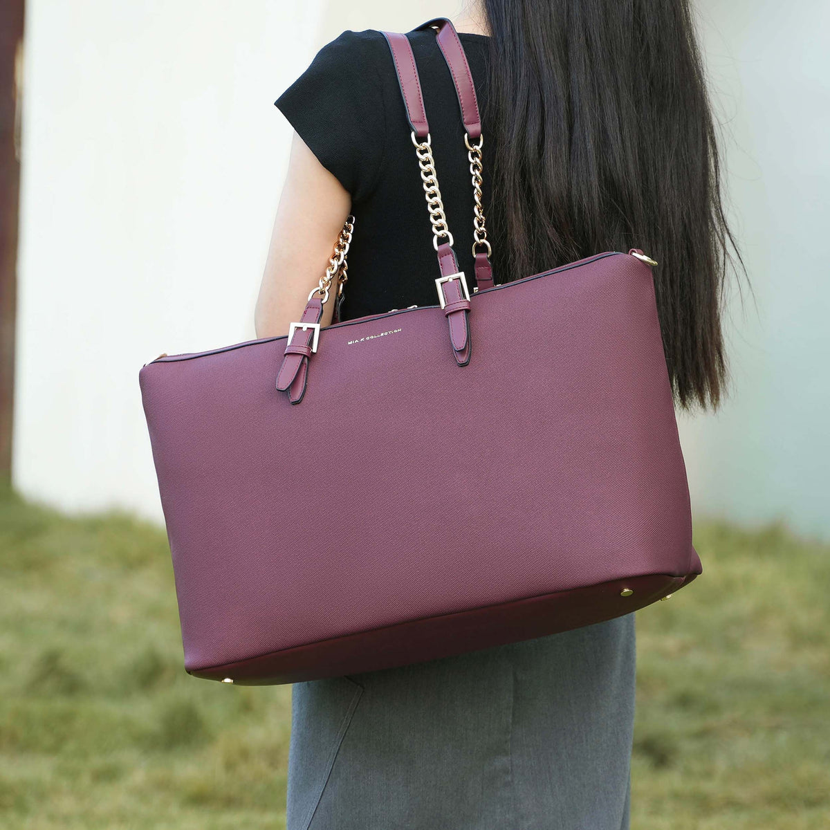 MKF Collection Zephyra Weekender Duffle Bag - Burgundy