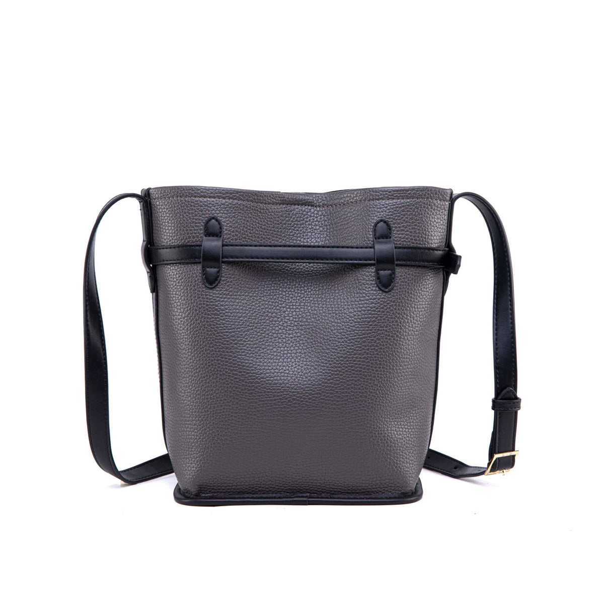 MKF Collection Odette 2-Piece Bucket Bag & Wallet - Charcoal