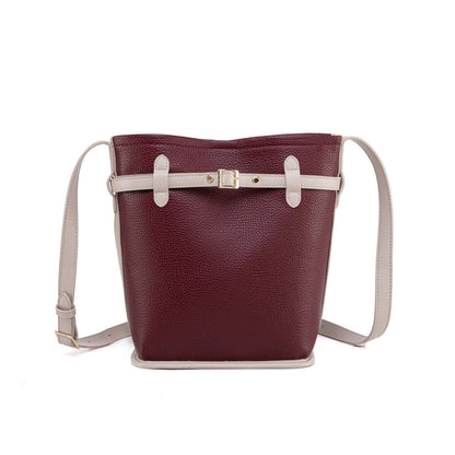 MKF Collection Odette 2-Piece Bucket Bag & Wallet - Burgundy