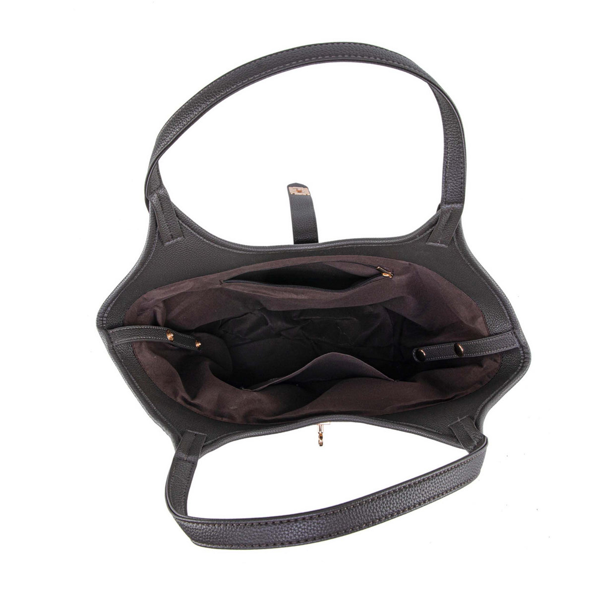 MKF Collection Joyce Shoulder Top Handle Bag - Charcoal