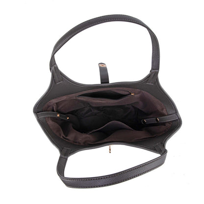 MKF Collection Joyce Shoulder Top Handle Bag - Charcoal