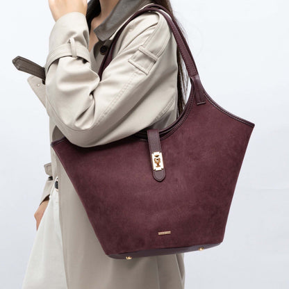 MKF Collection Joyce Shoulder Top Handle Bag - Burgundy