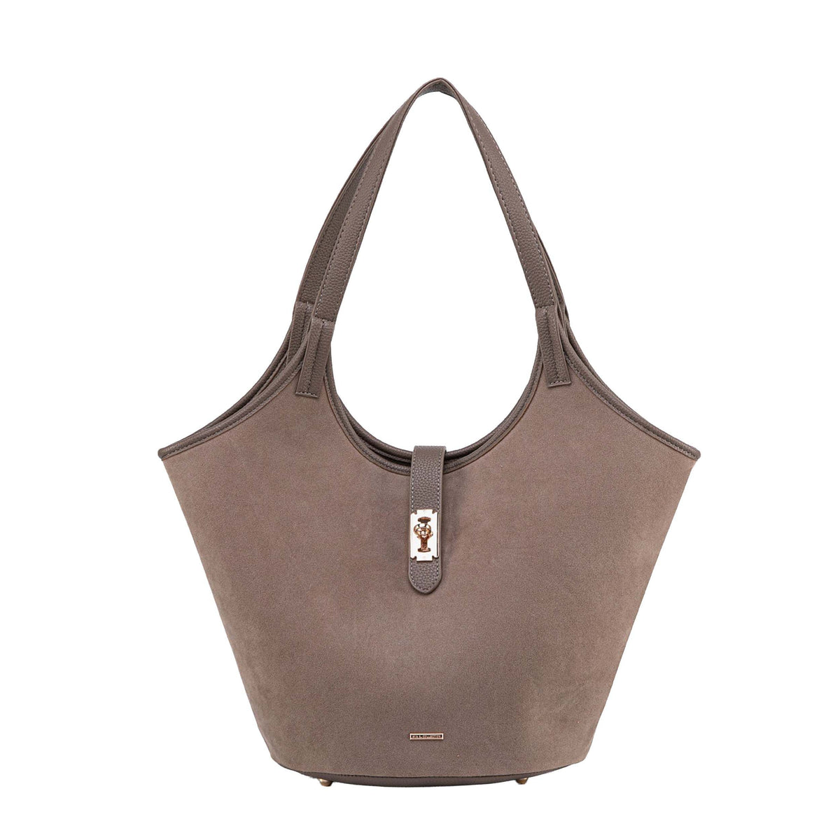MKF Collection Joyce Shoulder Top Handle Bag - Taupe