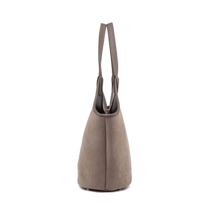 MKF Collection Joyce Shoulder Top Handle Bag - Taupe