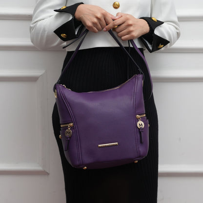 MKF Collection Lux Hobo Bag with Wallet - Purple