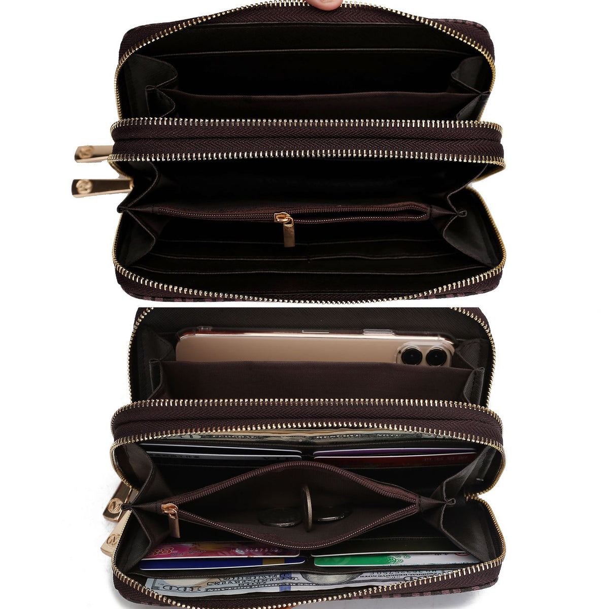 MKF Collection Noemy M Signature Wallet/Wristlet - Brown