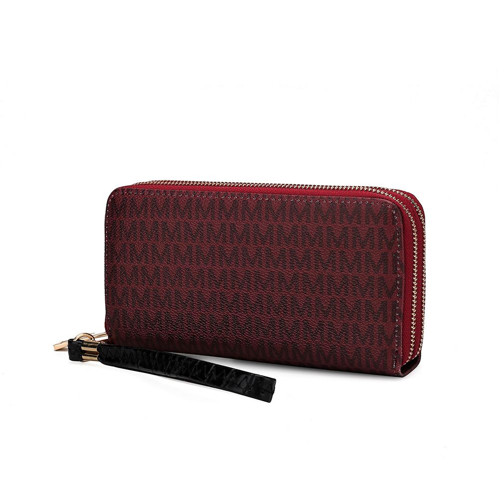 MKF Collection Noemy M Signature Wallet/Wristlet - Burgundy