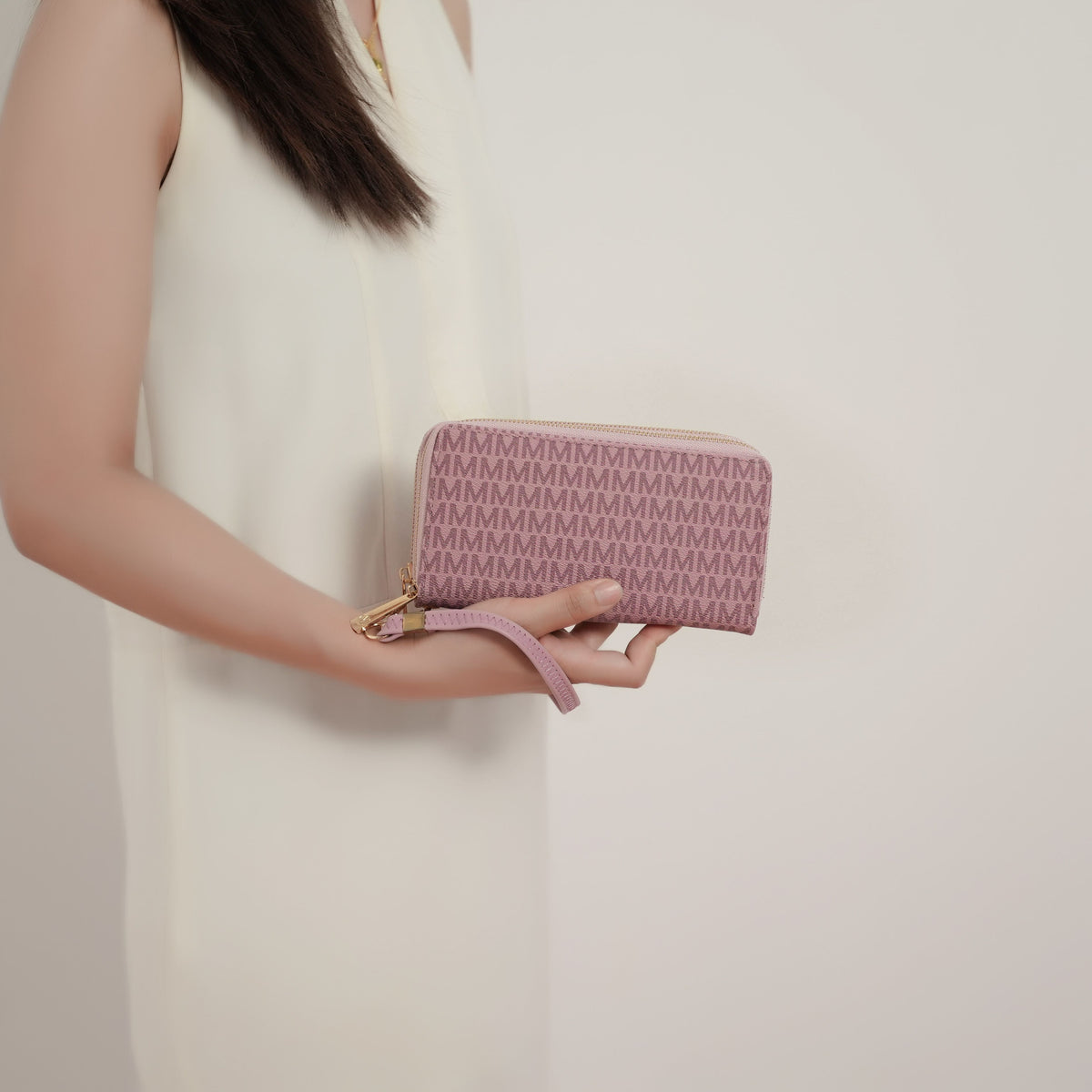 MKF Collection Noemy M Signature Wallet/Wristlet - White