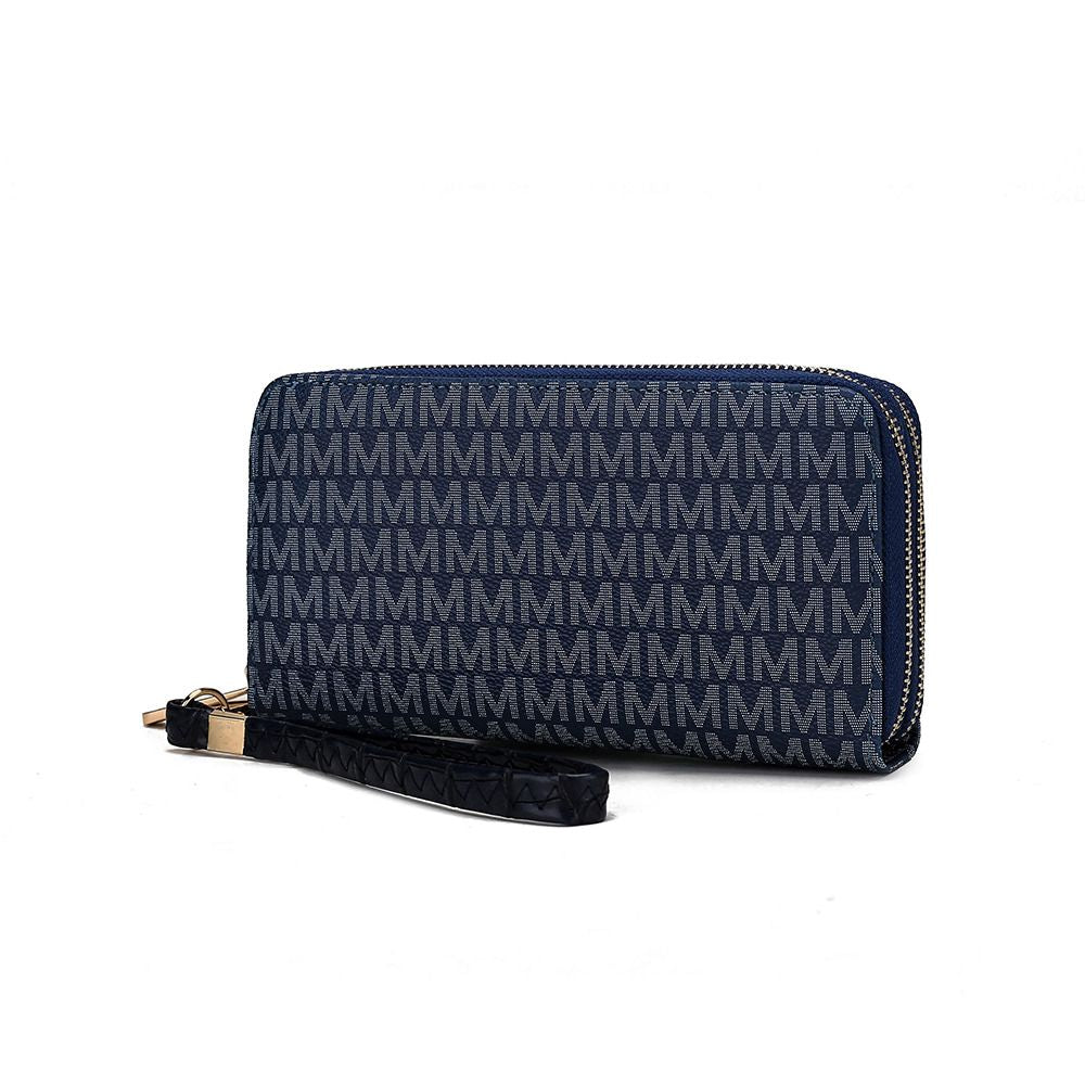 MKF Collection Noemy M Signature Wallet/Wristlet - Navy