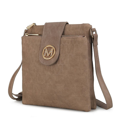 MKF Collection Marietta M Signature Womens Handbag Crossbody Bag - Taupe