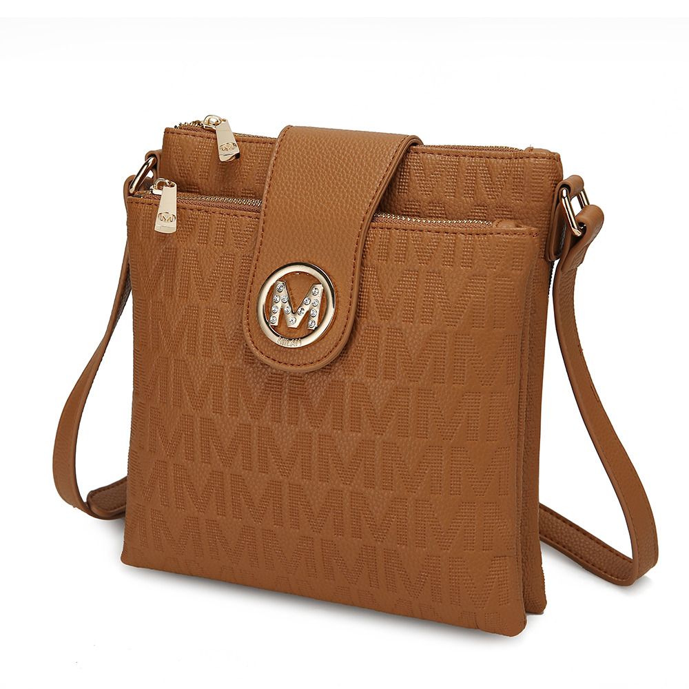 MKF Collection Marietta M Signature Womens Handbag Crossbody Bag - Tan