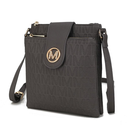 MKF Collection Marietta M Signature Womens Handbag Crossbody Bag - Grey