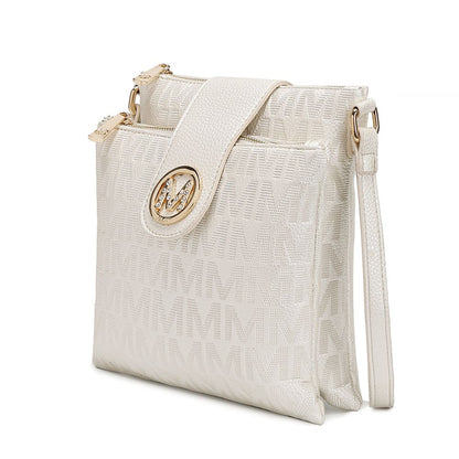 MKF Collection Marietta M Signature Womens Handbag Crossbody Bag - White