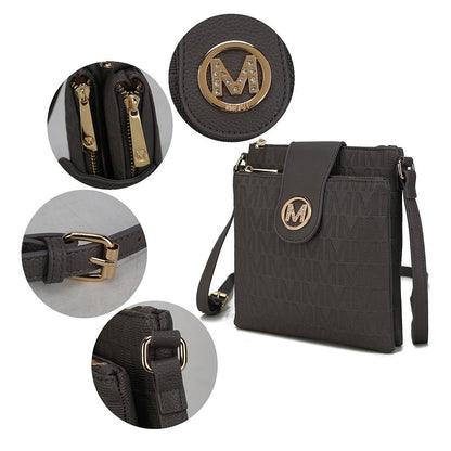 MKF Collection Marietta M Signature Womens Handbag Crossbody Bag - White