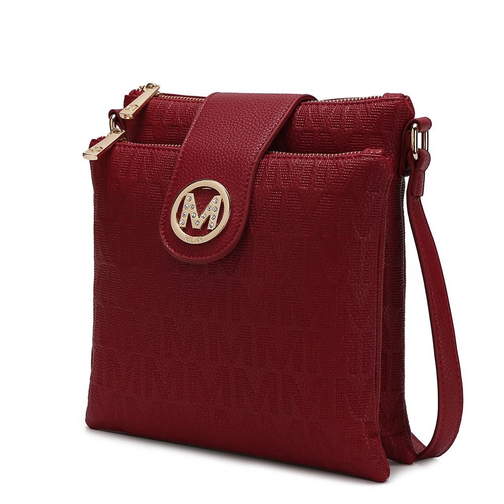 MKF Collection Marietta M Signature Womens Handbag Crossbody Bag - Red