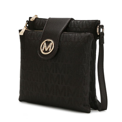 MKF Collection Marietta M Signature Womens Handbag Crossbody Bag - Chocolate