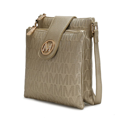 MKF Collection Marietta M Signature Womens Handbag Crossbody Bag - Gold