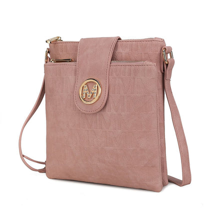 MKF Collection Marietta M Signature Womens Handbag Crossbody Bag - Rose Pink