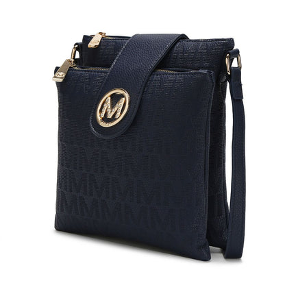 MKF Collection Marietta M Signature Womens Handbag Crossbody Bag - Navy