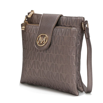 MKF Collection Marietta M Signature Womens Handbag Crossbody Bag - Pewter