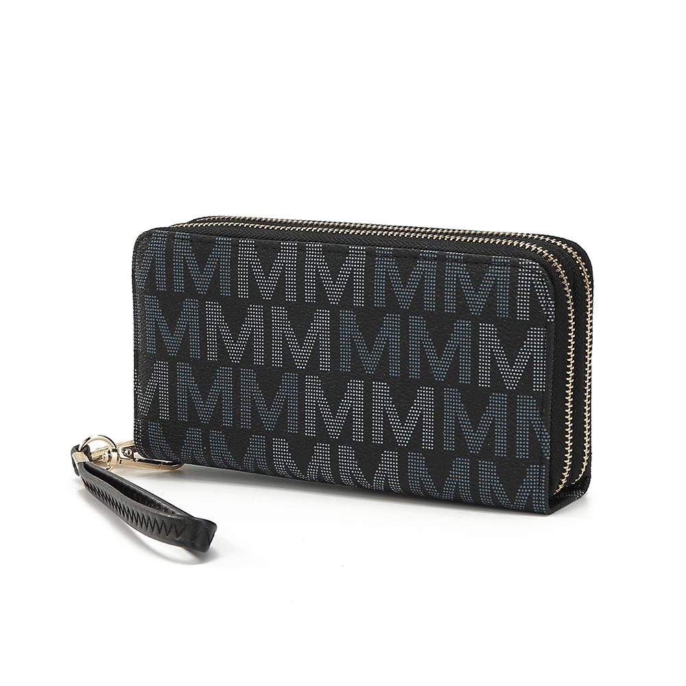 MKF Collection Hofstra M Signature Wallet Wristlet - Black