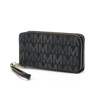 MKF Collection Hofstra M Signature Wallet Wristlet - Black