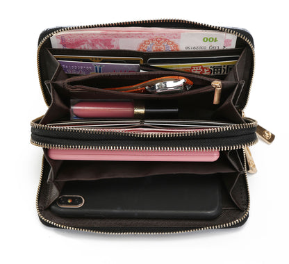 MKF Collection Hofstra M Signature Wallet Wristlet - Grey