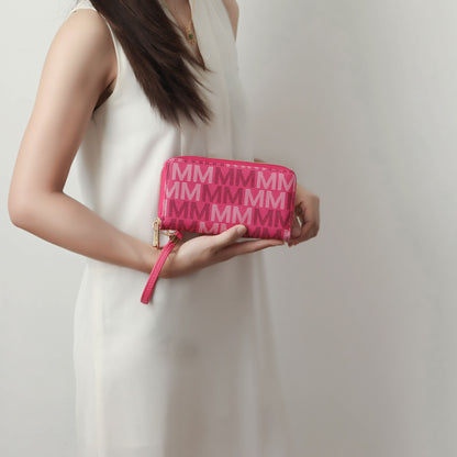 MKF Collection Hofstra M Signature Wallet Wristlet - Beige