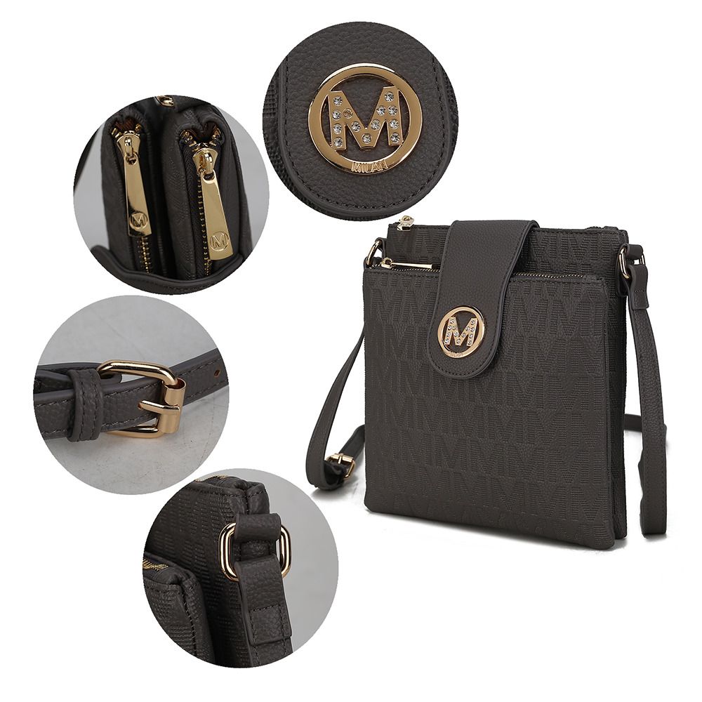 MKF Collection Marietta M Signature Womens Handbag Crossbody Bag - Camel