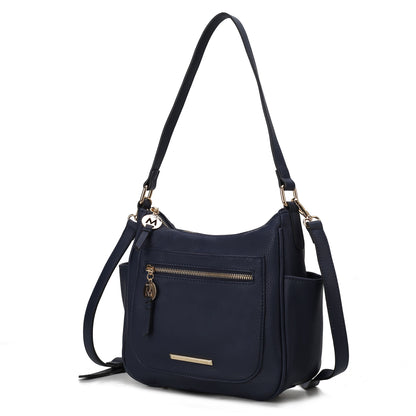 MKF Collection Kylie Women's Vegan Leather Top Handle Satchel Bag, Structured Shoulder Purse with Adjustable Crossbody Strap 
