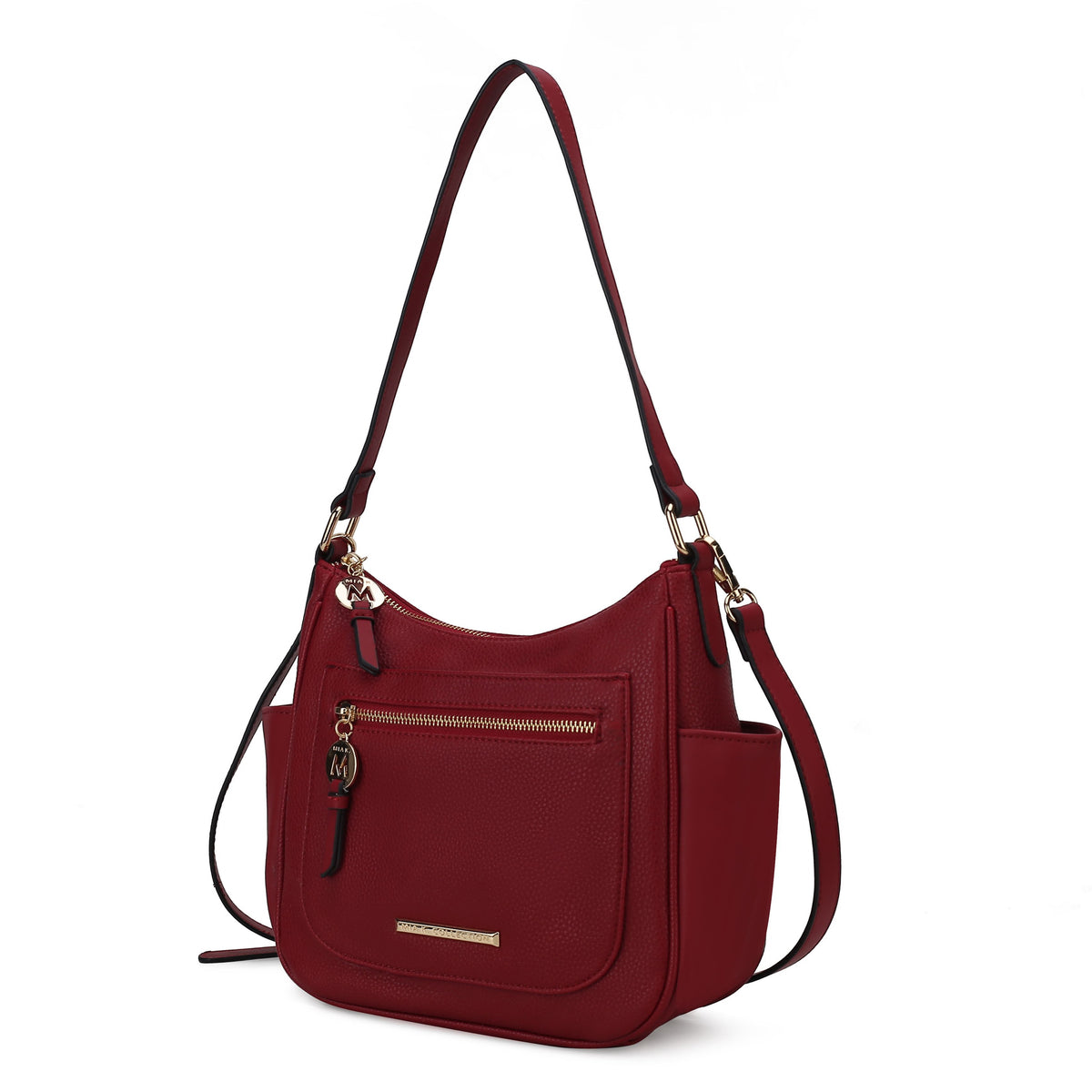 MKF Collection Kylie Women's Vegan Leather Top Handle Satchel Bag, Structured Shoulder Purse with Adjustable Crossbody Strap 