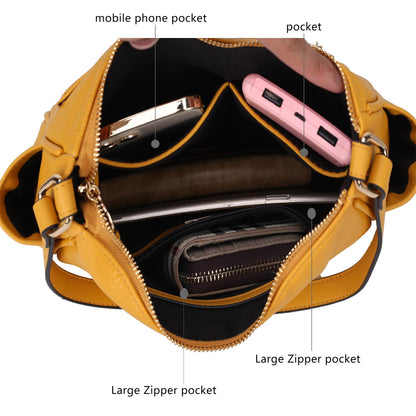 MKF Collection Kylie Women's Vegan Leather Top Handle Satchel Bag, Structured Shoulder Purse with Adjustable Crossbody Strap 