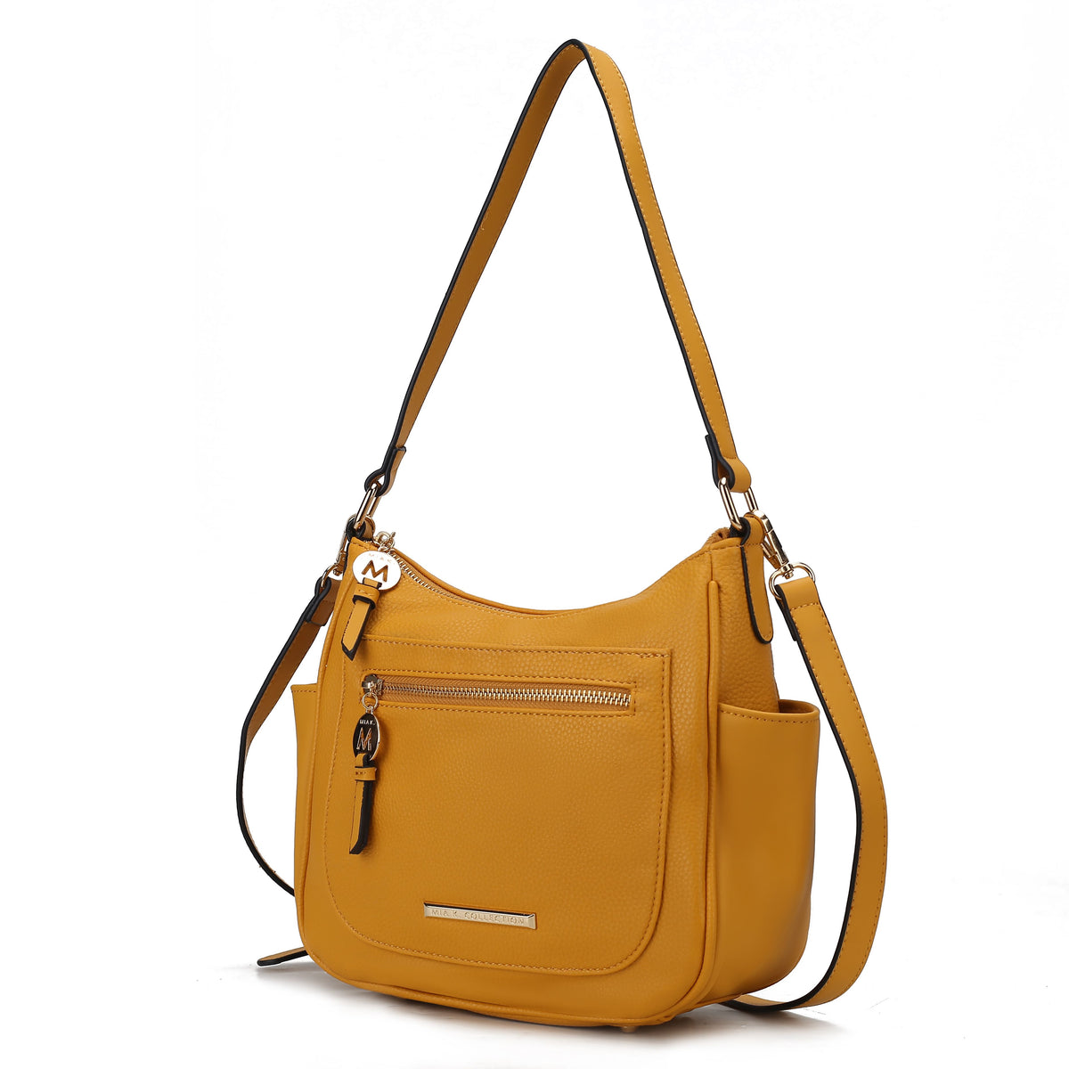 MKF Collection Kylie Women's Vegan Leather Top Handle Satchel Bag, Structured Shoulder Purse with Adjustable Crossbody Strap 