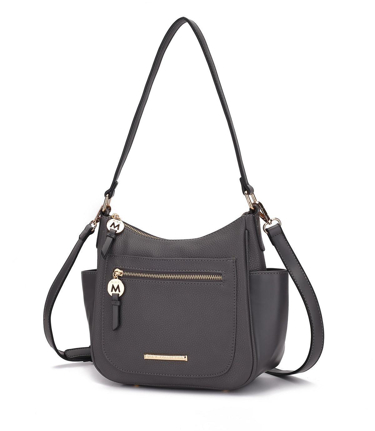 MKF Collection Kylie Women's Vegan Leather Top Handle Satchel Bag, Structured Shoulder Purse with Adjustable Crossbody Strap 