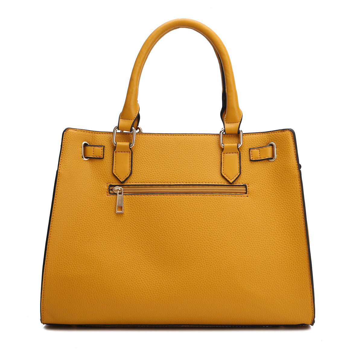 MKF Collection Christine Vegan Leather Women Satchel Bag with wallet - Pewter