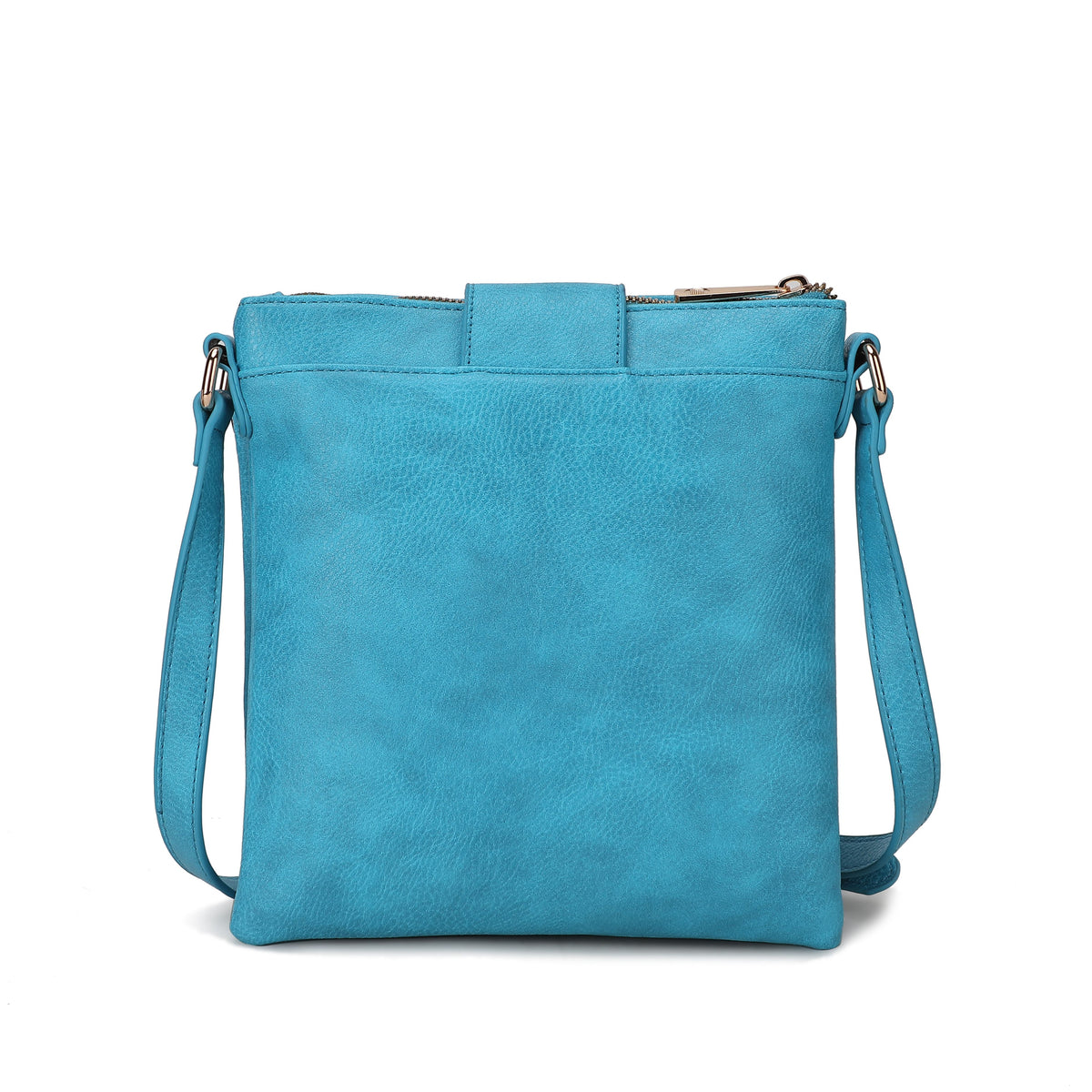 MKF Collection Josephine Vegan Leather Women FLAG Crossbody Bag - Turquoise