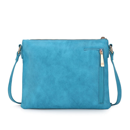 MKF Collection Madeline Printed Flag Vegan Leather Women Crossbody Bag - Tan