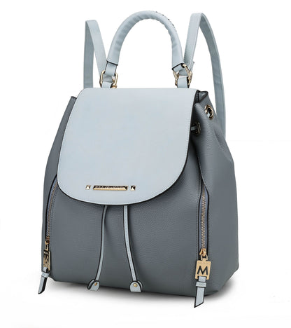 MKF Collection Kimberly Backpack Vegan Leather Women - Denim-Lt Blue