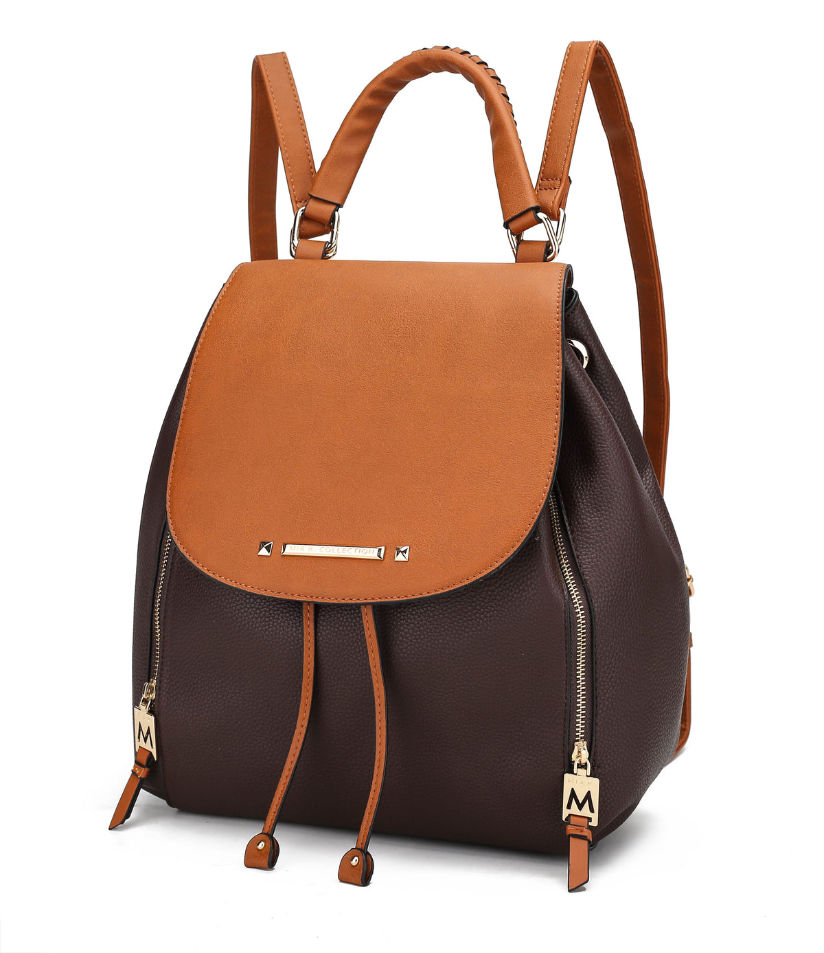 MKF Collection Kimberly Backpack Vegan Leather Women - Coffee-Cognac