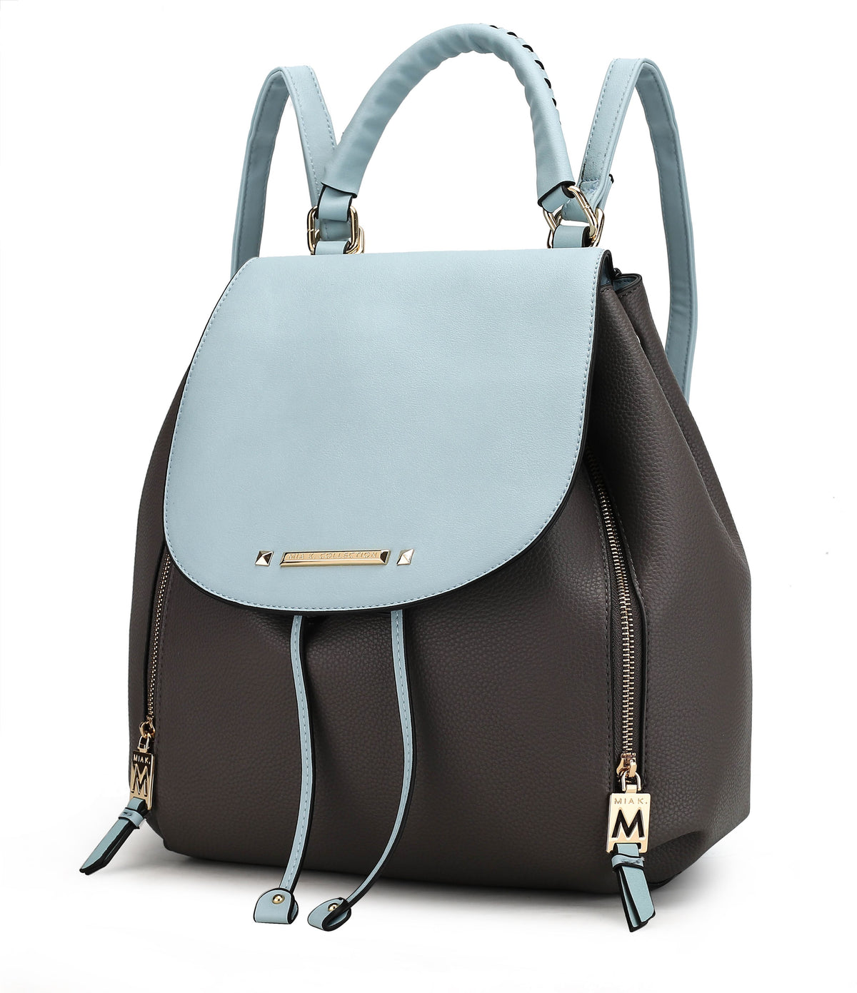 MKF Collection Kimberly Backpack Vegan Leather Women - Charcoal-Lt Blue