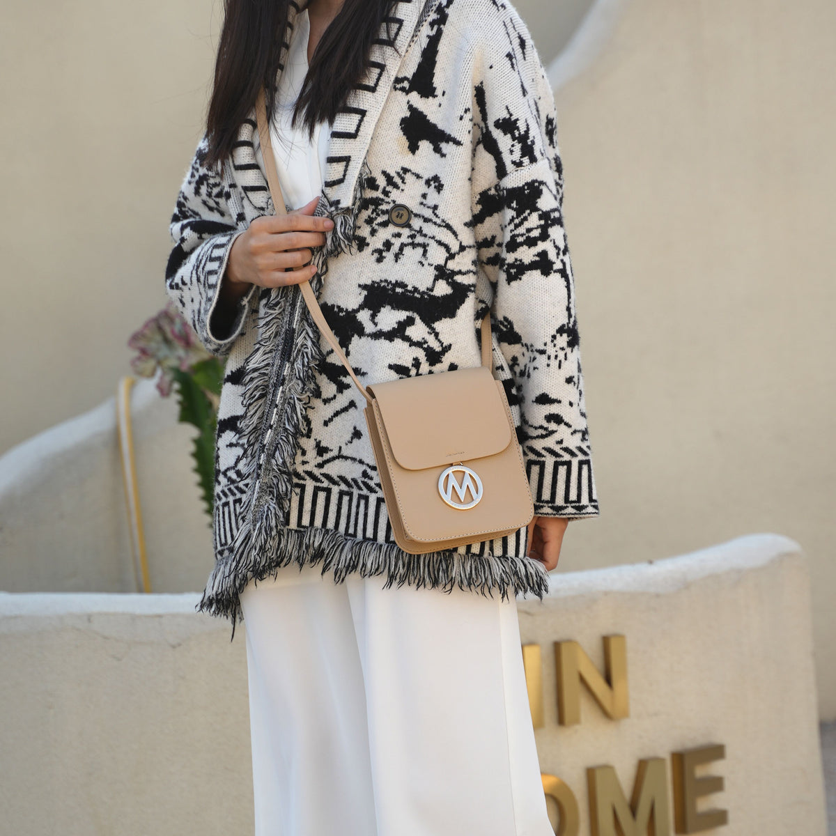 MKF Collection Skylar Messenger Handabag Vegan Leather Womens - Denim