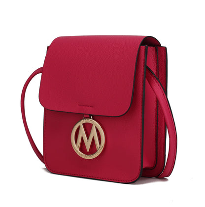 MKF Collection Skylar Messenger Handabag Vegan Leather Womens - Fuschia