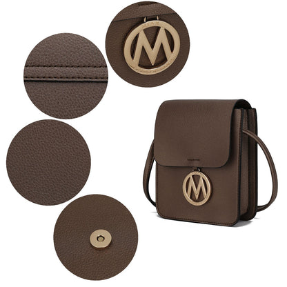 MKF Collection Skylar Messenger Handabag Vegan Leather Womens - Taupe