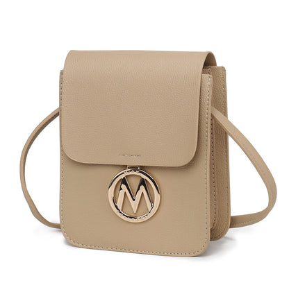 MKF Collection Skylar Messenger Handabag Vegan Leather Womens - Taupe