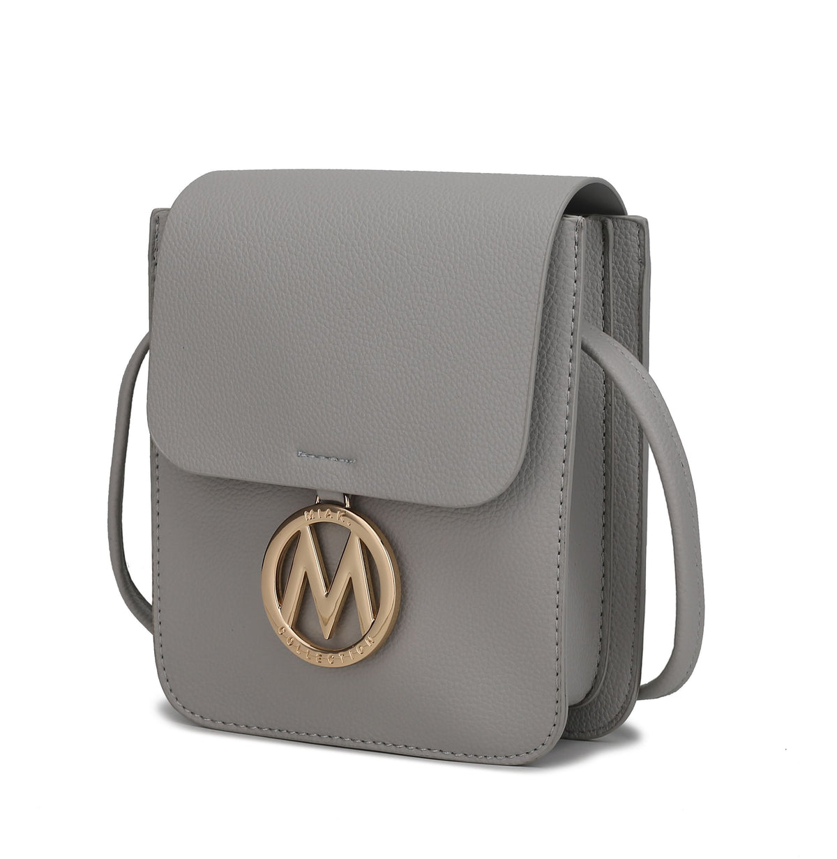 MKF Collection Skylar Messenger Handabag Vegan Leather Womens - Stone Gray
